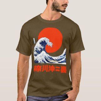 Camiseta Gráfico retro japonés de gran ola