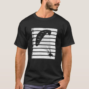 Camiseta Gráfico Retro Parapente Paracaídas Cielo