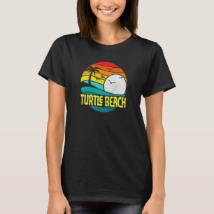 Camiseta Gráfico Retro Turtle Beach Sun Surf 80s