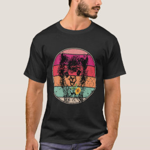 Camiseta Gráfico retro vintage de Llama Bandana Alpaca feme