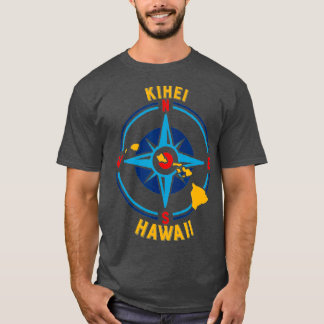 Camiseta Gráfico Rosa de la brújula Kihei Hawaii