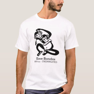 Camiseta Gráfico -Salvar BONOBOS- Conservación de la vida s