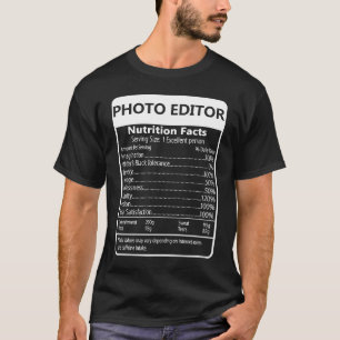 Camiseta Gráfico sarcástico del editor de fotos Nutrición