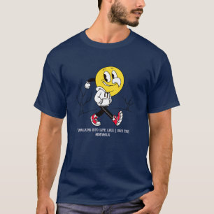 Camiseta Gráfico sonriente de Guay Personalizado Walking