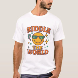Camiseta Gráfico sonriente retro de Guay "Riddle the World"