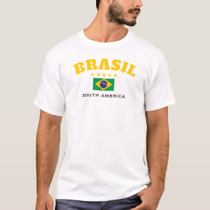 Camiseta Gráfico tipográfico minimalista de Brasil