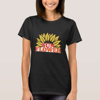 Camiseta Gráfico único de flor de crema de girasol