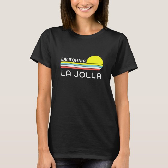 Camiseta Gráfico único de La Jolla California Retro Sunset  (Anverso)
