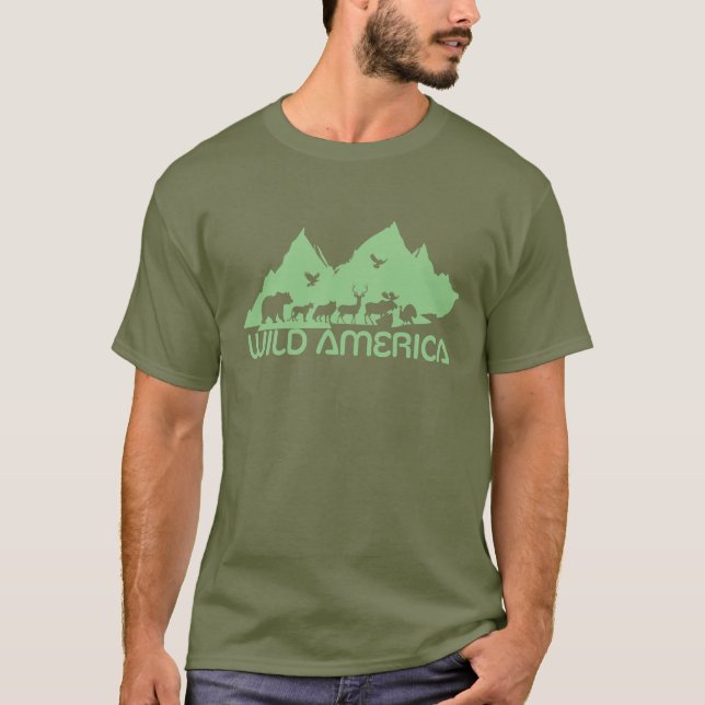 Camiseta Gráfico vectorial escalable de vida salvaje de Amé (Anverso)