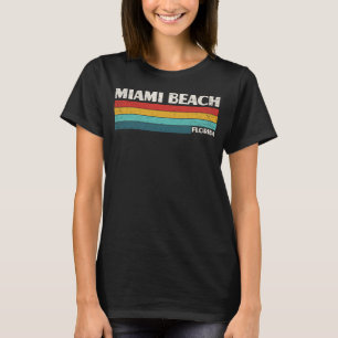 Camiseta Gráfico vintage de Miami Beach Florida Retro Love