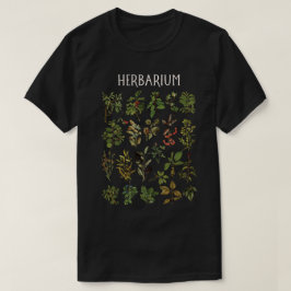 Camiseta Gráfico Vintage Herbarium Green Plants
