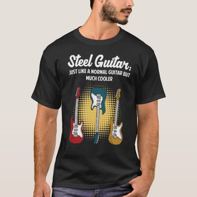 Camiseta Gráfico y guitarrista de guitarra retro eléctrica (Anverso)