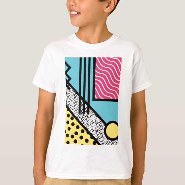 Camiseta Gráficos abstractos del estilo del arte pop de 80s (Anverso)
