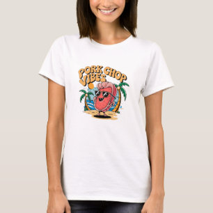 Camiseta Gráficos adorables con tema de corte de cerdo