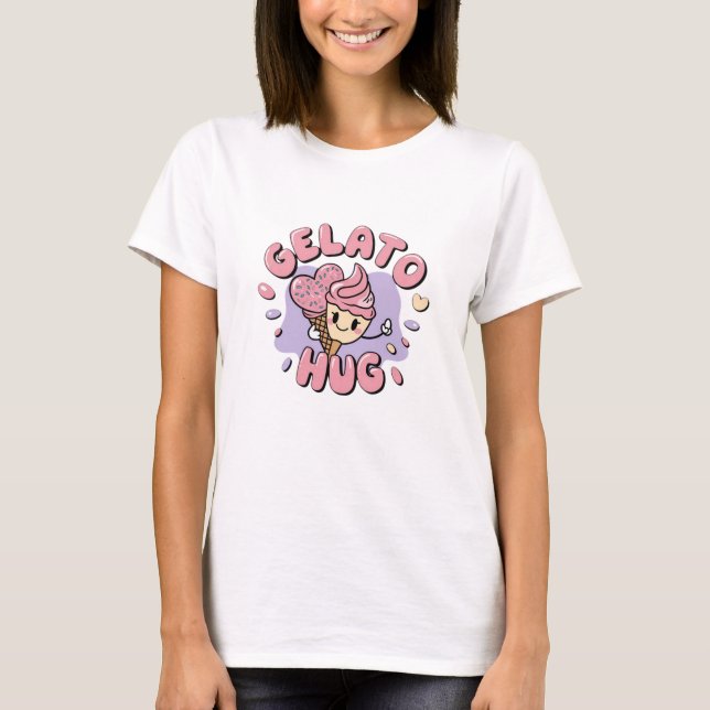 Camiseta Gráficos Adorables Gelato para fans de Kawaii (Anverso)
