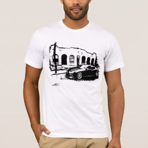 Camiseta Gráficos blancos y negros del cupé de la génesi