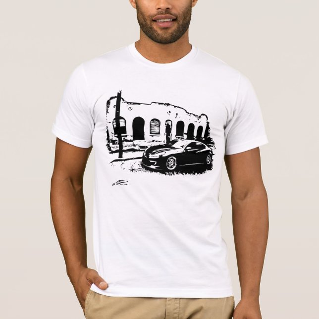 Camiseta Gráficos blancos y negros del cupé de la génesis (Anverso)