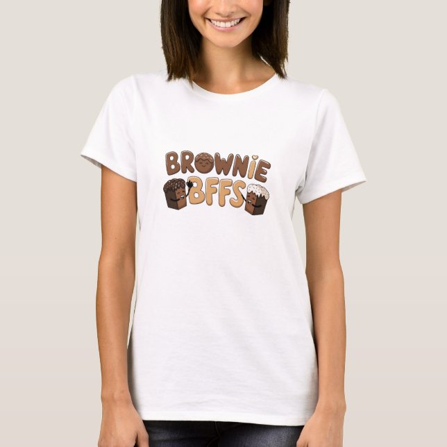 Camiseta Gráficos de Brownie Adorables para fans del chocol (Anverso)