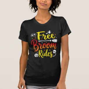 Camiseta Gráficos de Bruja con Escobas Gratis de Halloween