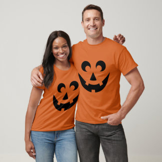 Camiseta Gráficos de Cara de Calabaza de Halloween Tornillo