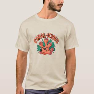 Camiseta Gráficos de coral lúdicos para aficionados al mar
