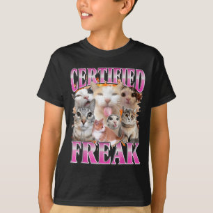 Camiseta Gráficos de gato certificados bootleg humor divert