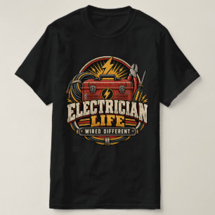 Camiseta Gráficos de herramientas eléctricas retro