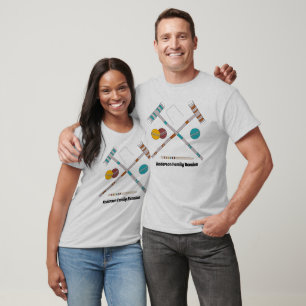 Camiseta Gráficos de juego de croquet personalizados