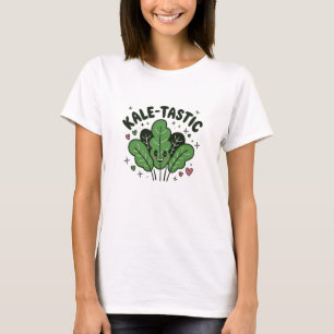 Camiseta Gráficos de Kale Adorables para Veggie Fans