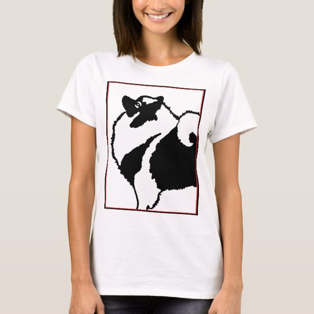 Camiseta Gráficos de Keeshond - Arte de perro original lind (Anverso)