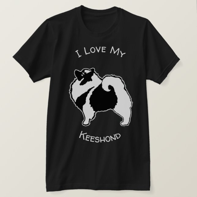 Camiseta Gráficos de Keeshond - Arte de perro original lind (Anverso del diseño)