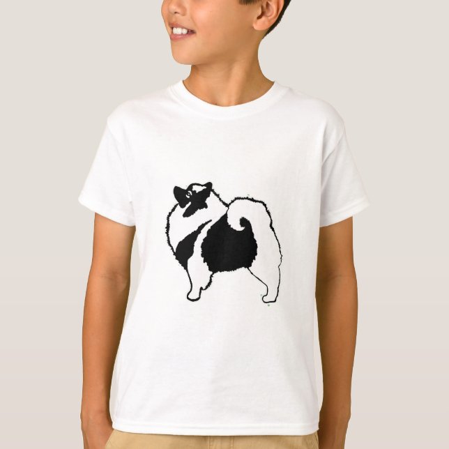Camiseta Gráficos de Keeshond - Arte de perro original lind (Anverso)