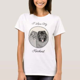 Camiseta Gráficos de Keeshond Keeshond Mamá e Hijo