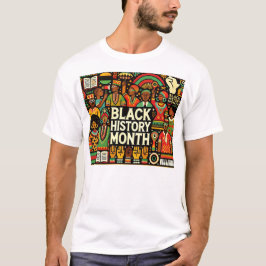 Camiseta Gráficos de la cultura africana de color blanco