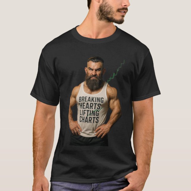 Camiseta Gráficos de levantamiento de corazones rotos (Anverso)