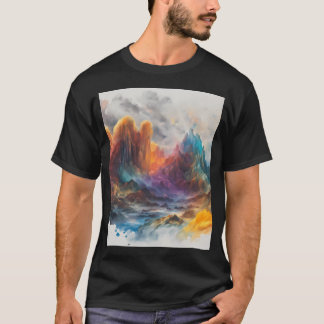 Camiseta Gráficos de Montañas de Cristal