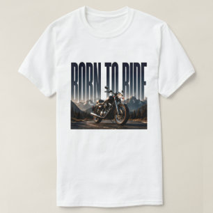 Camiseta Gráficos de Motocicleta de Lujo Nacido para Montar
