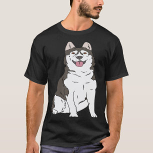 Camiseta gráficos de perro Husky siberiano lindo