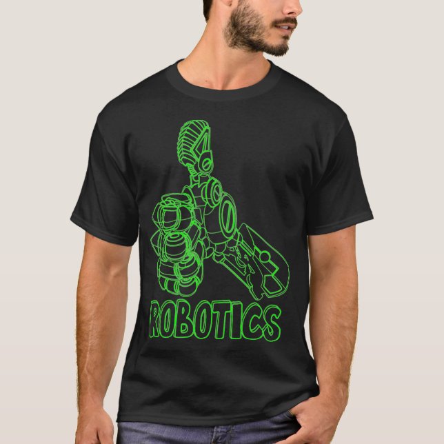 Camiseta Gráficos de robótica hacia arriba _2 (Anverso)
