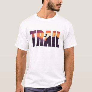 Camiseta Gráficos de silueta de montaña TRAIL épicos