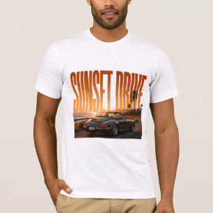Camiseta Gráficos de Sunset Drive Luxury Road Trip