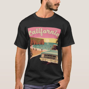Camiseta Gráficos de vacaciones de California Retro Beach C