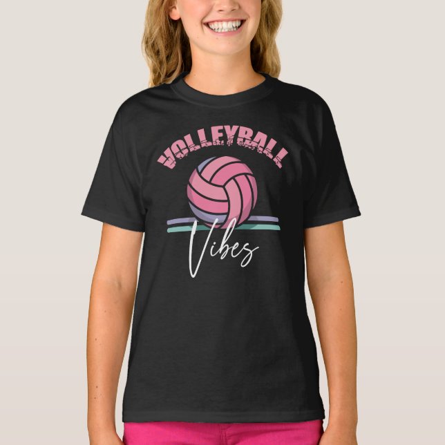 Camiseta Gráficos de Vibraciones de Voleibol (Anverso)