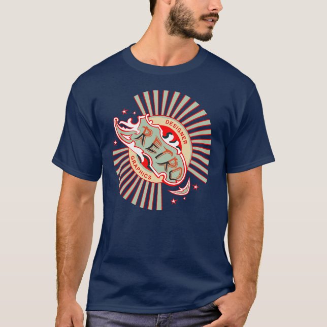 Camiseta Gráficos del Diseñador retro (Anverso)