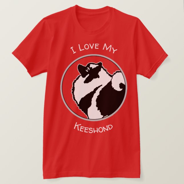 Camiseta Gráficos del Keeshond - arte original lindo del (Anverso del diseño)