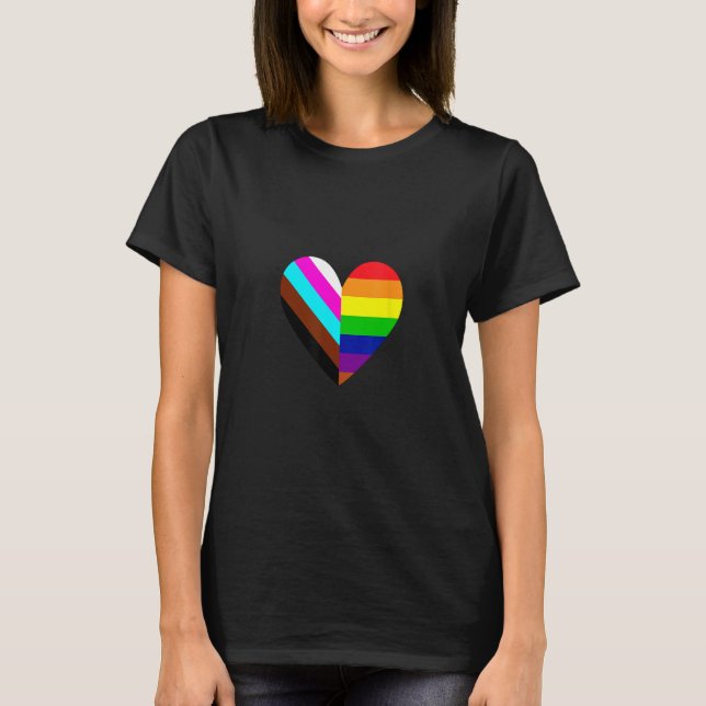 Camiseta Gráficos del orgullo gay de la bandera arcoiris de (Anverso)