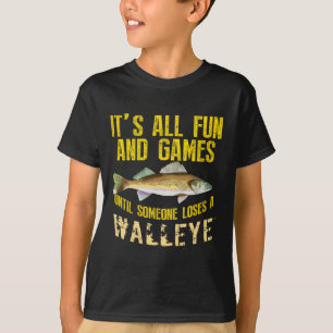 Camiseta Gráficos divertidos de Walleye pescando pescado de