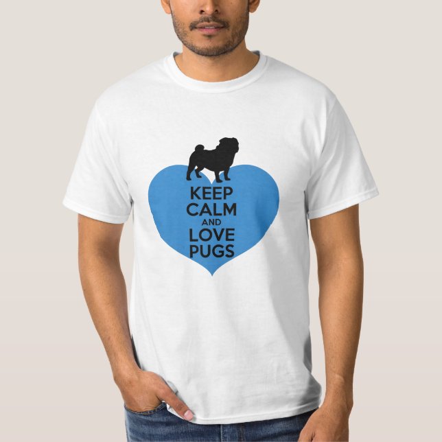 Camiseta Gráficos divertidos y adorables de Pug Lover (Anverso)