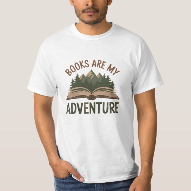 Camiseta Gráficos divertidos y caprichosos de la librería (Anverso)