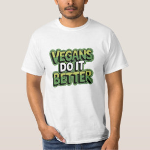Camiseta Gráficos divertidos y negrita Vegan Lifestyle